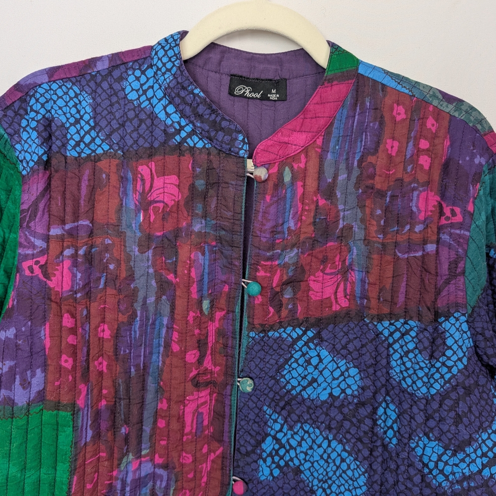 Colorful Patchwork Quilted Jacket - image 3
